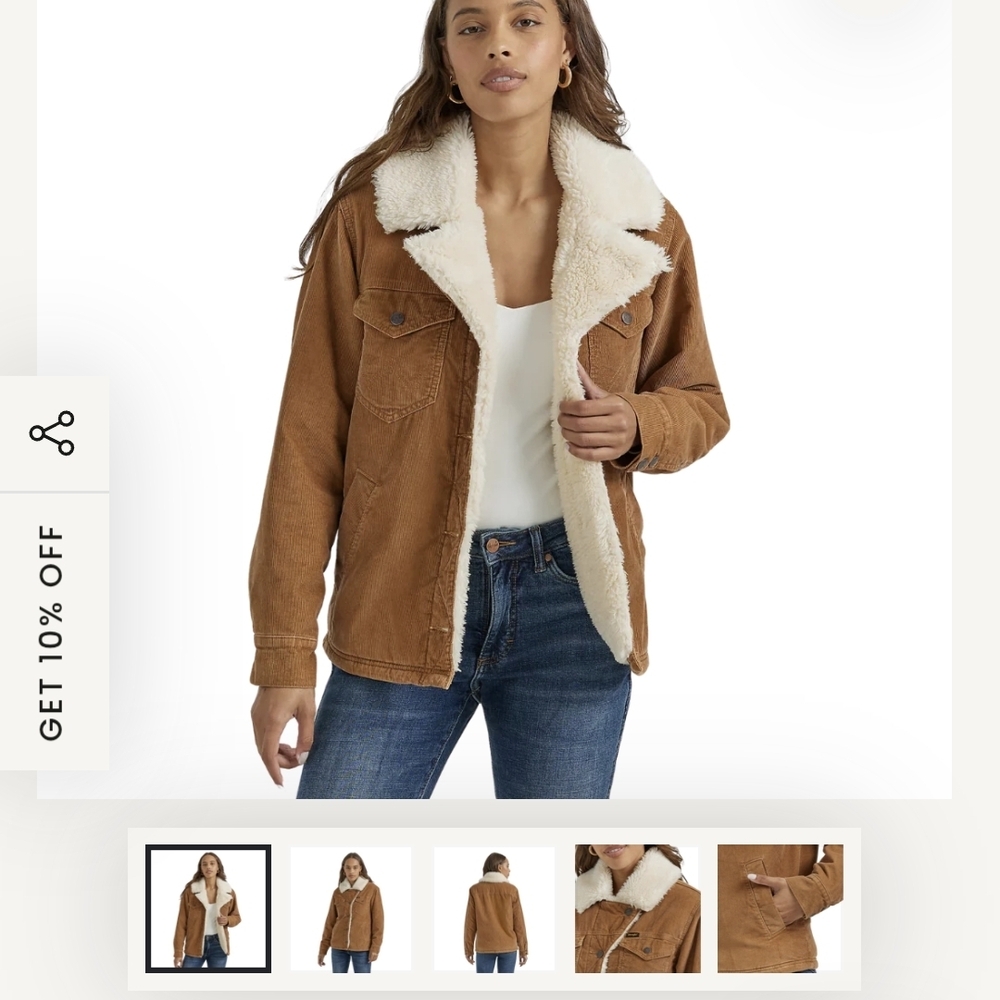 Wrangler Brown Sherpa Teddy Jacket
